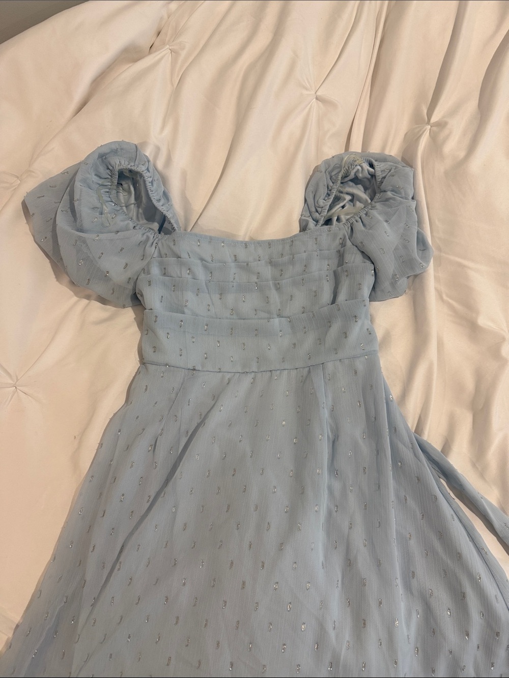 Altar'd State Baby Blue Puff Sleeve Girls Dress